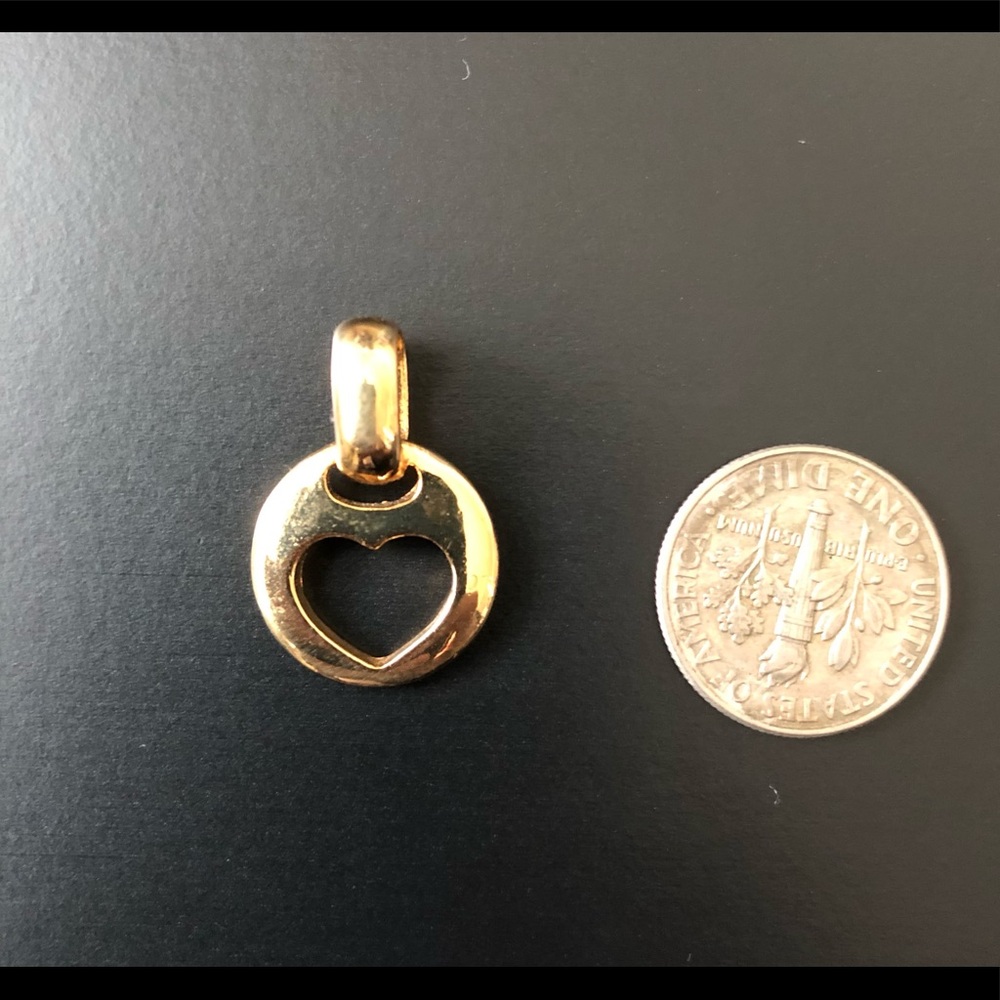 Chunky Gold Heart Pendant (vintage ?)